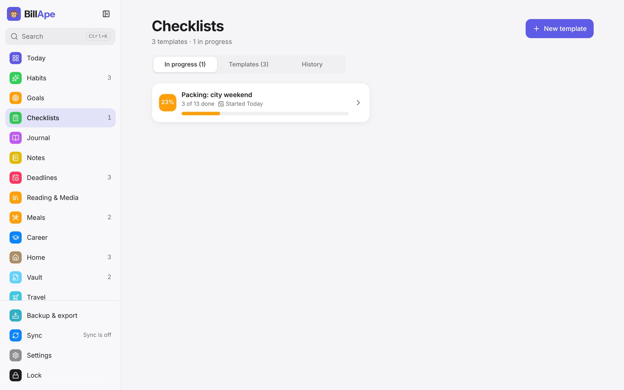 Checklists